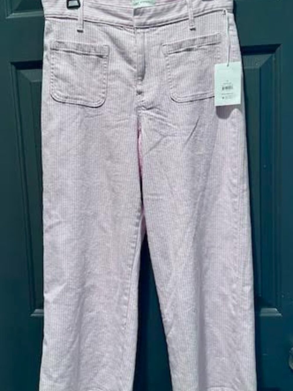 Pink and White stripe jeans by Free Assembly.  NWT Size 6